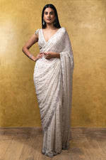 Off White Georgette Saree