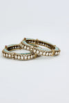 Florence Gold Plated Green Womens Kundan, Polki Pair of Bangles