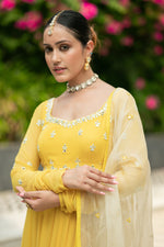 Yellow Anarkali set