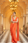 Rust Saree