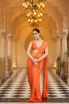 Rust Saree