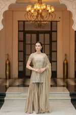 Brown Sharara Set