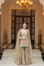 Brown Sharara Set