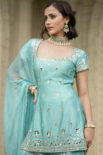 Blue Sharara Set