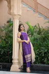 Purple Chudidar Set