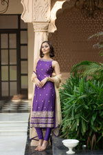 Purple Chudidar Set