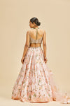 POWDER PINK GEORGETTE LEHENGA SET