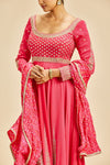 FUCHSIA ANARKALI SET