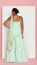 JUNE - MINT GREEN SHARARA SET