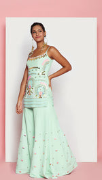 JUNE - MINT GREEN SHARARA SET