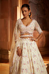 IVORY TULLE LEHENGA CHOLI SET