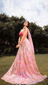 INTO THE LIGHT - PINK EMBELLISHED LEHENGA SET