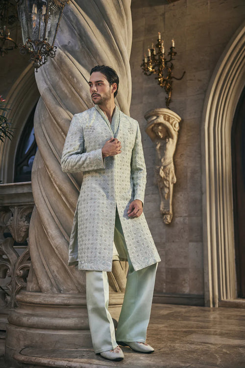 Mint Mirage Sherwani Set