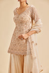 BLUSH PINK BELL SLEEVE GARARA SET