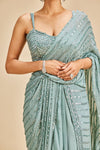 JADE GREEN DRAPE SAREE