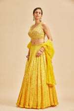 YELLOW OMBRE LEHENGA SET