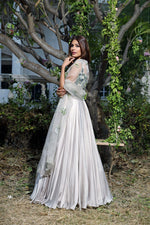 Jade modal satin lehenga set