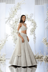 Grey Pearl Lehenga Set