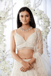 Ivory Pearl Lehenga Set by Seema Gujral - Lotus Bloom Canada