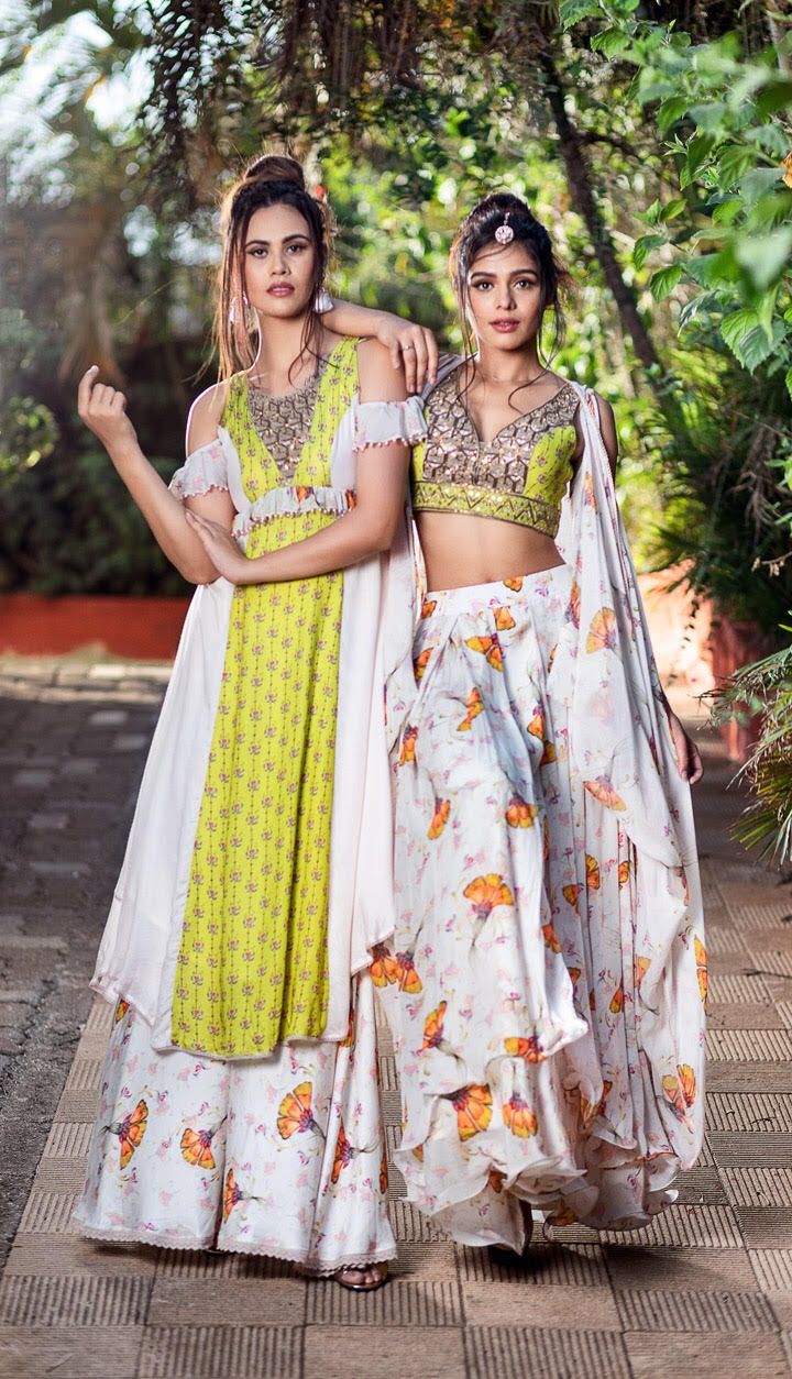 Off white lehenga cape set