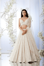 Ivory Pearl Lehenga Set by Seema Gujral - Lotus Bloom Canada