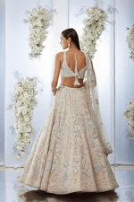 Beige Floral Lehenga Set