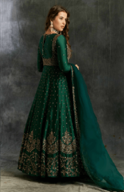 Olive Green Anarkali