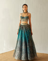 Shimmering Waters Skirt in Shimmer Organza With Tulle Corset