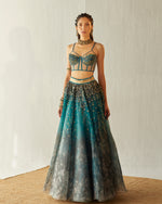 Shimmering Waters Skirt in Shimmer Organza With Tulle Corset
