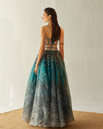 Shimmering Waters Skirt in Shimmer Organza With Tulle Corset