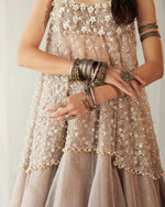 Misty Grey Organza Lehenga 2-piece Set