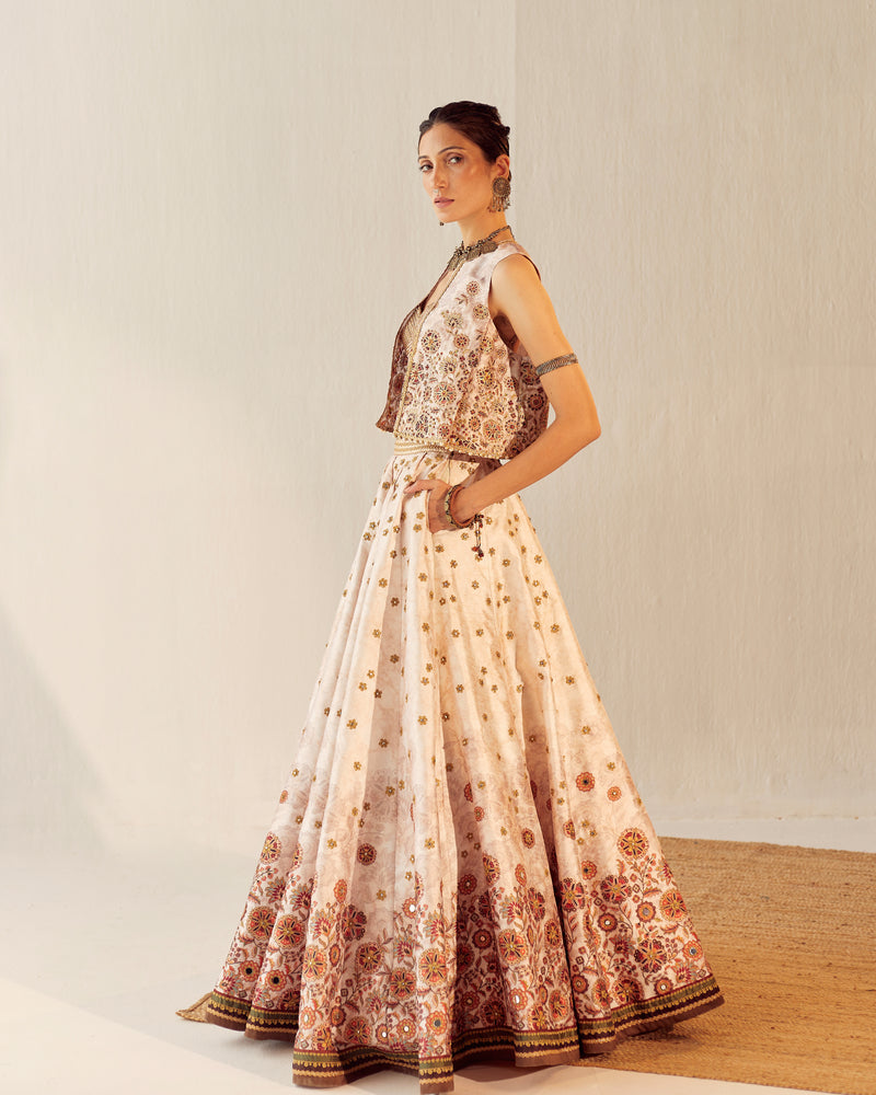 Floral Spray Lehenga Set