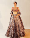 Winter Bloom Embroidered Organza Lehenga Set