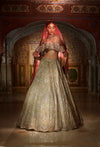 Sage Green Lehenga Set by Seema Gujral - Lotus Bloom Canada