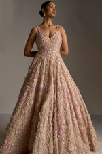 Peach Three-Dimensional Gown