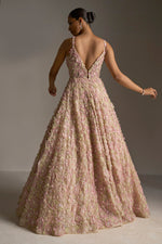 Peach Three-Dimensional Gown