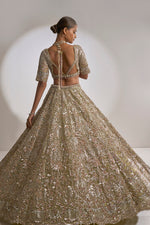 Sage Green Lehenga Set by Seema Gujral - Lotus Bloom Canada