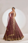 Wine Gold Lehenga Set