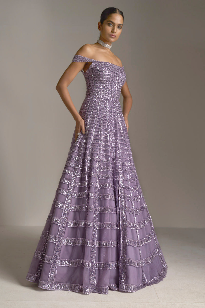 Mauve Sequin Gown