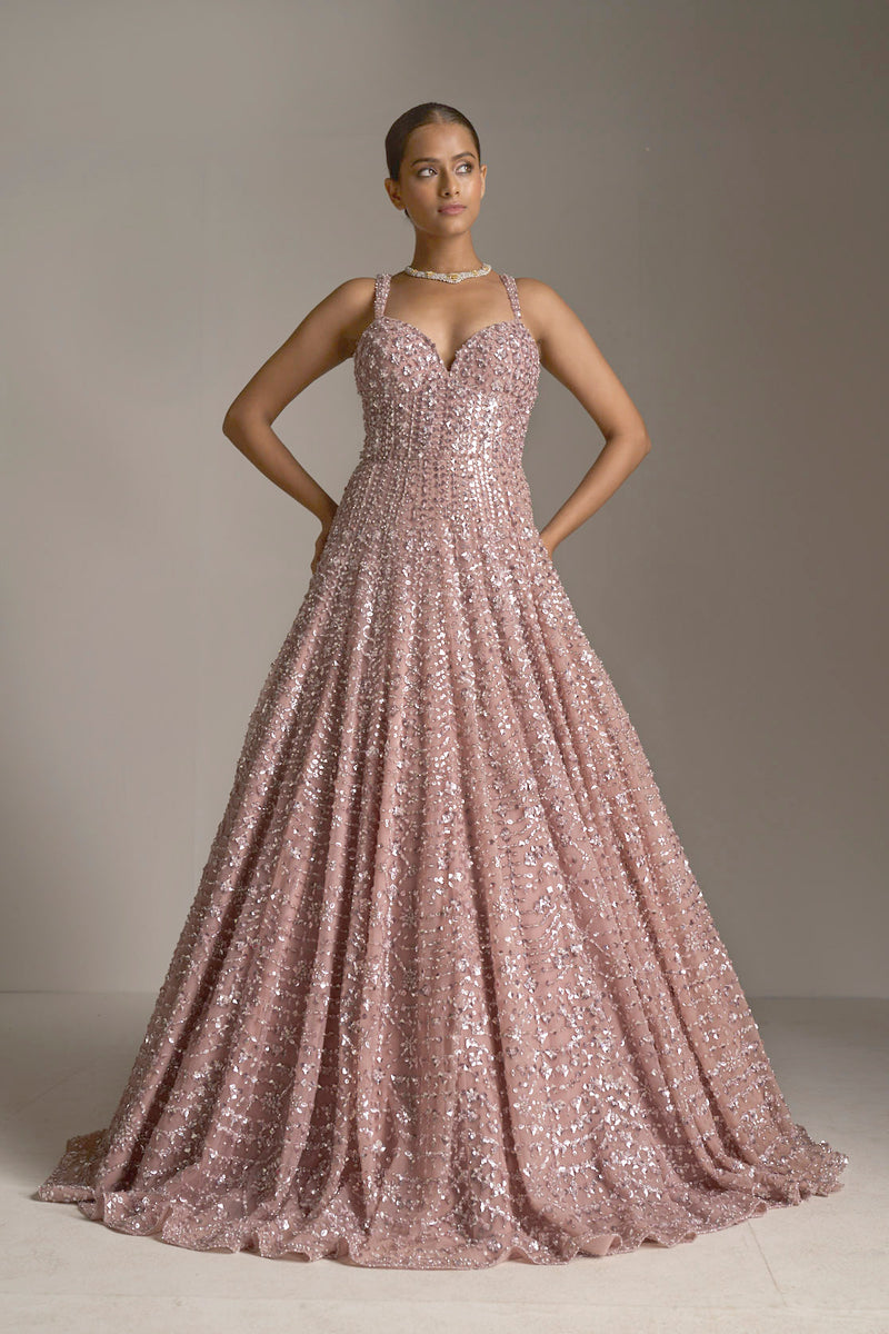 Rose Pink Sequin Gown