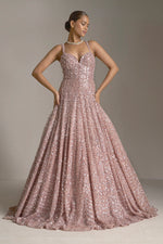 Rose Pink Sequin Gown