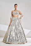 Silver Mirror Lehenga Set