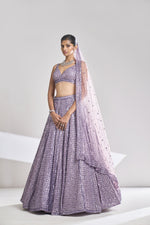 Mauve Tonal Sequin Lehenga Set