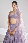 Mauve Tonal Sequin Lehenga Set