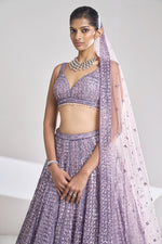 Mauve Tonal Sequin Lehenga Set