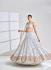 Silver Rose Gold Lehenga Set