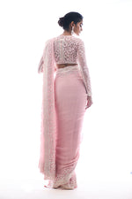 Pink Pearl Saree by Seema Gujral - Lotus Bloom Canada