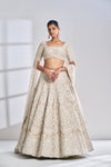 Nude Pearl Lehenga Set by Seema Gujral - Lotus Bloom Canada