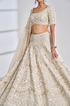 Nude Pearl Lehenga Set by Seema Gujral - Lotus Bloom Canada