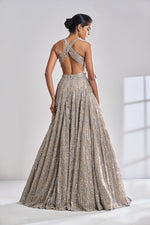 Light Coffee Gown by Seema Gujral - Lotus Bloom Canada